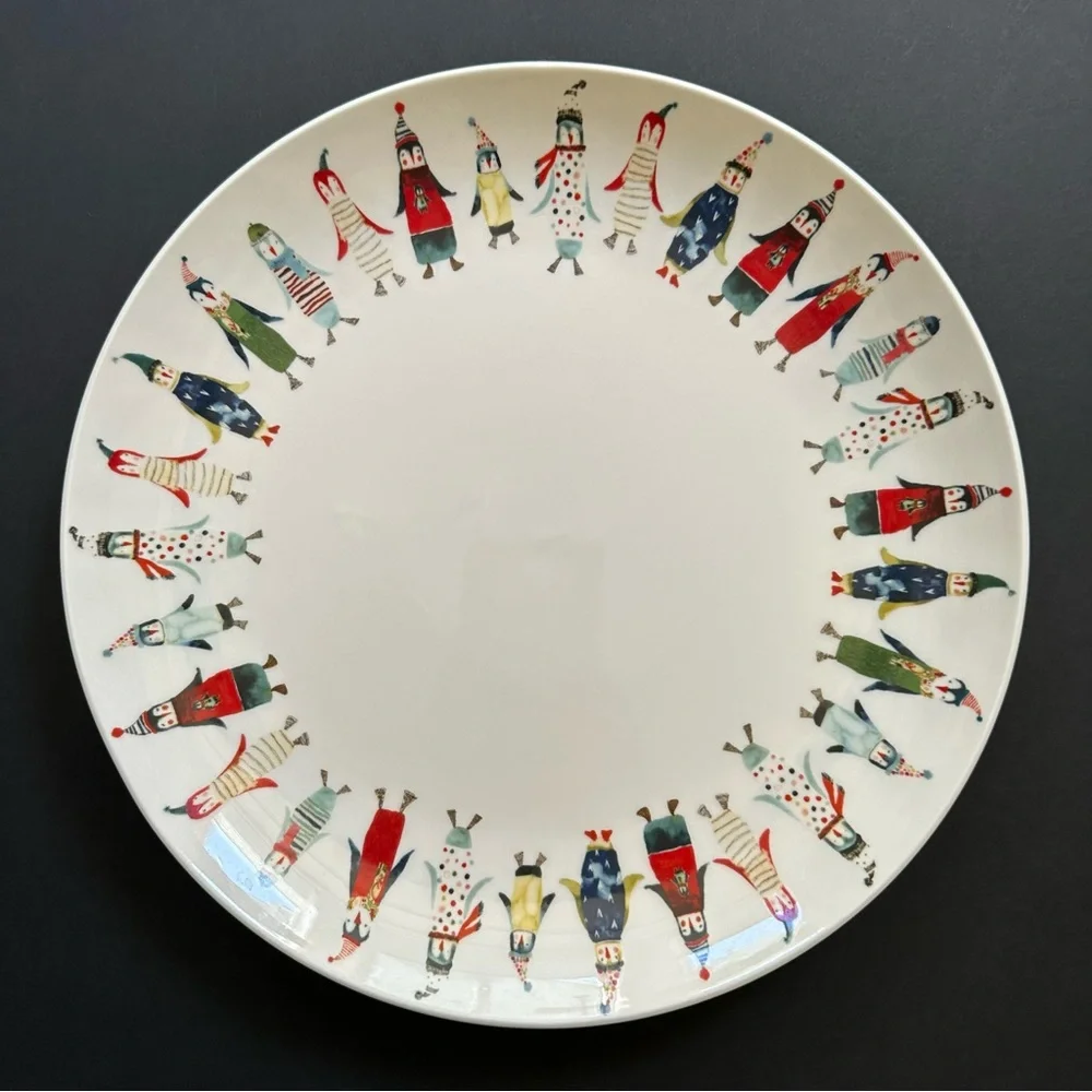 Williams Sonoma Penguin Holiday Plate Natale Collection - Picture 5 of 10